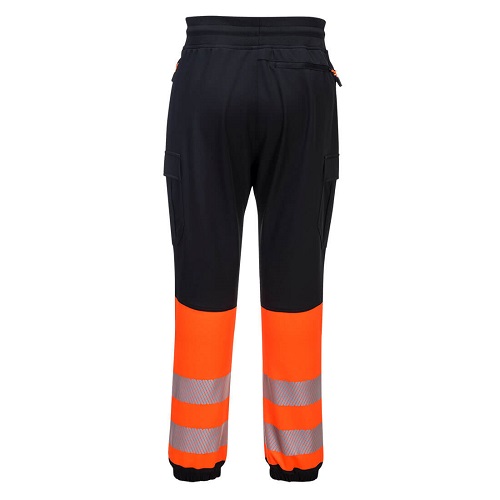 Portwest KX341 PW3 Hi-Vis Flexi Class 1 Jogger Black / Orange Medium
