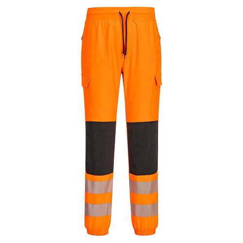 Portwest KX346 PW3 Hi-Vis Flexi Joggers Orange / Black X Large