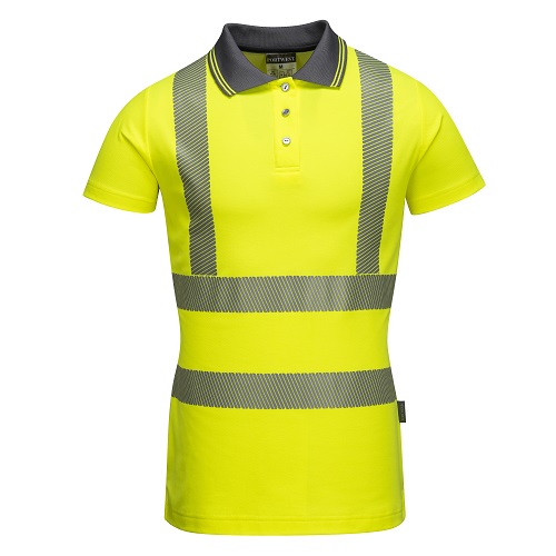 Portwest LW72 Ladies Pro Hi Vis Polo Shirt Yellow X Small
