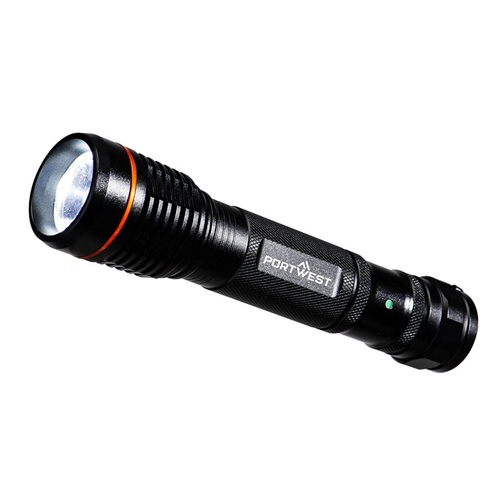Portwest PA75 USB Rechargeable Torch Black