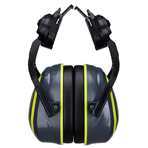 Portwest PW04 HV Extreme Ear Defenders Medium Clip-On Metal Free Grey / Yellow