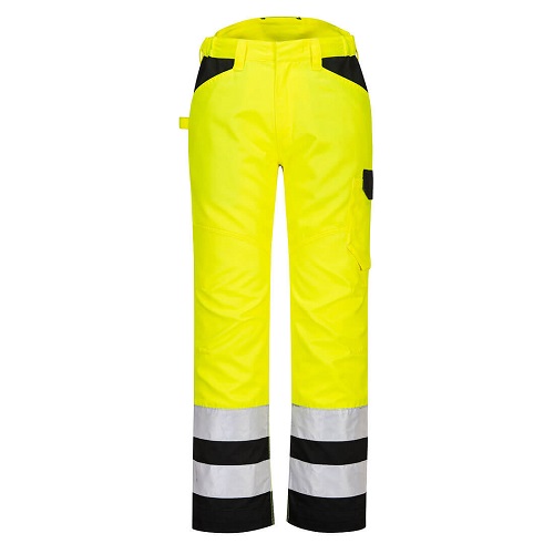 Portwest PW241 PW2 Hi-Vis Service Trousers Yellow / Black 42" (With adjustable leg length)