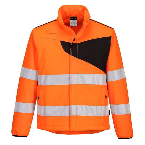 Portwest PW275 PW2 Hi-Vis Softshell (2L) Orange/Black Medium