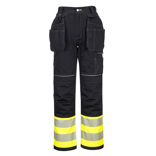 Portwest PW307 PW3 Hi-Vis Class 1 Holster Pocket Trousers Yellow / Black 28