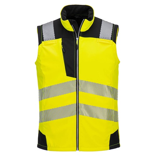 Portwest PW325 PW3 Hi-Vis Softshell Gilet (3L) Yellow / Black Large