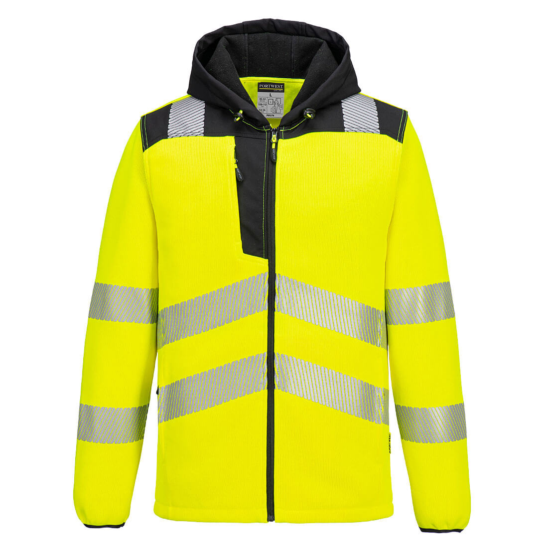 Portwest PW335 PW3 Hi-Vis Technical Fleece Yellow / Black Large