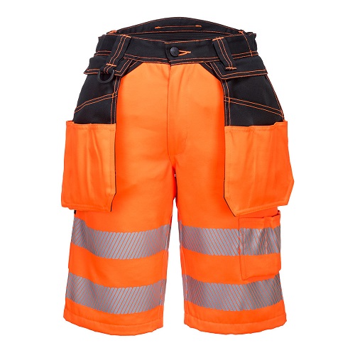 Portwest PW343 PW3 Hi-Vis Holster Shorts Orange / Black Size 30