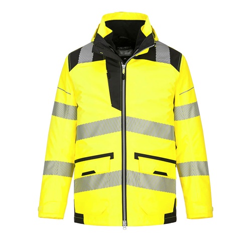 Portwest PW367 PW3 Hi-Vis Breathable 5-in-1 Jacket Yellow / Black Large