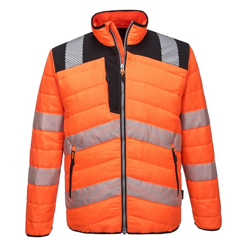 Portwest PW371 PW3 Hi Vis BaffleJacket Orange / Black Small