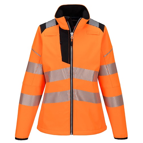 Portwest PW381 PW3 Hi-Vis Women's Softshell (3L) Orange/Black Size Small