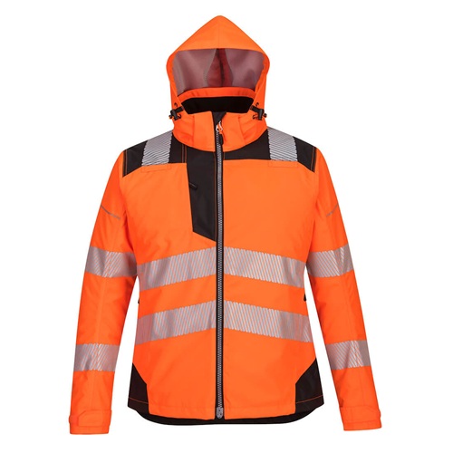 Portwest PW3 Hi-Vis Women's Winter Jacket Orange / Black Large