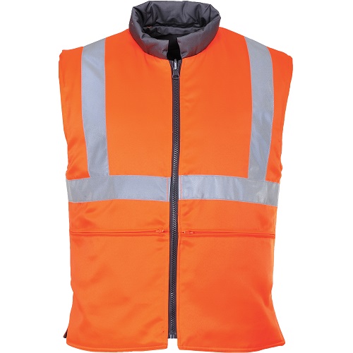 Portwest Hi-Vis Reversible Bodywarmer RIS RT44 Orange S