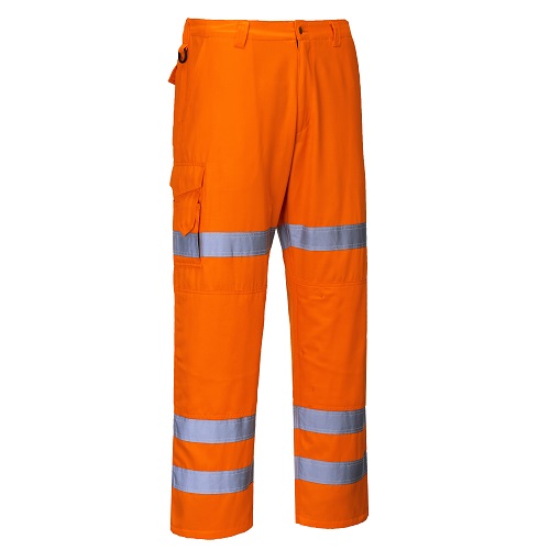 Portwest RT49 Hi-Vis Three BandCombat Trousers Orange Small