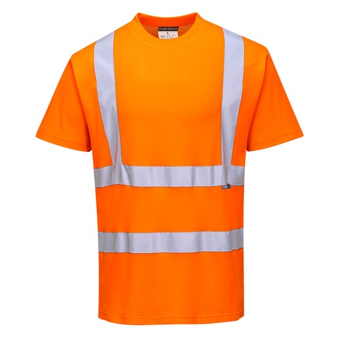 Portwest S170 Hi-Vis Cotton Comfort T-Shirt Short Sleeved Orange Medium