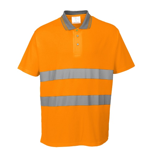 Portwest S171 Cotton Comfort Polo Shirt Orange Large