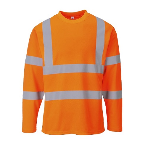 Portwest Hi-Vis Long Sleeved T-shirt S278 Orange S