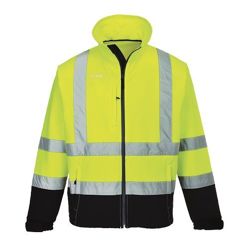 Portwest Hi-Vis Contrast Softshell (3L) S425 Yellow / Navy S