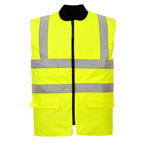 Portwest Hi-Vis Reversible Bodywarmer S469 Yellow S