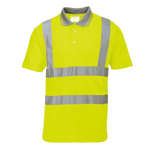 Portwest Hi-Vis Short Sleeve Polo S477 Yellow S