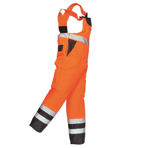 Portwest Contrast Bib and Brace - Unlined S488 Orange / Navy S