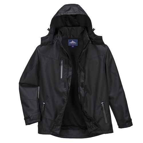 Portwest PWR S555 Outcoach Jacket Jacket Black Small