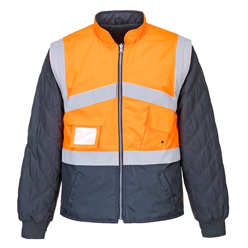 Portwest S769 Hi-Vis 2-Tone JacketReversible / Bodywarmer Orange / Navy Small