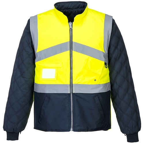 Portwest S769 Hi-Vis 2-Tone JacketReversible / Bodywarmer Yellow / Navy Small