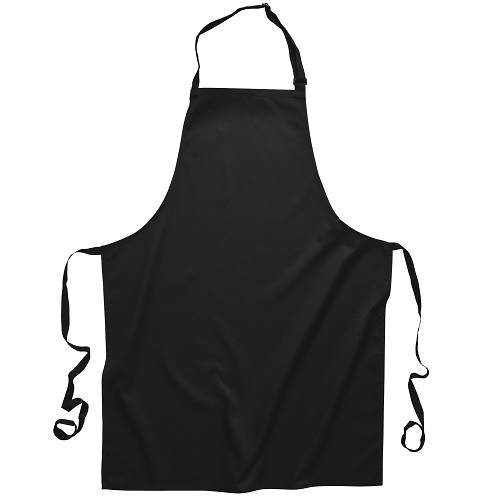 Poly Cotton Bib Apron S841 Black