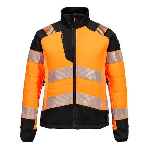 Portwest Hi-Vis Women's Hybrid Baffle Jacket T171  Orange / Black Small