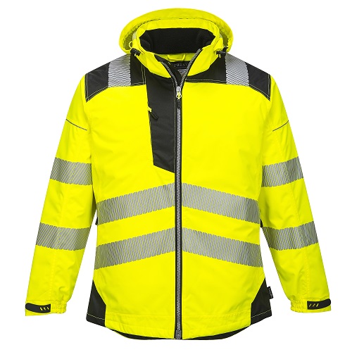 Portwest T400 Vision PW3 Hi Vis Winter Jacket Yellow / Black Small