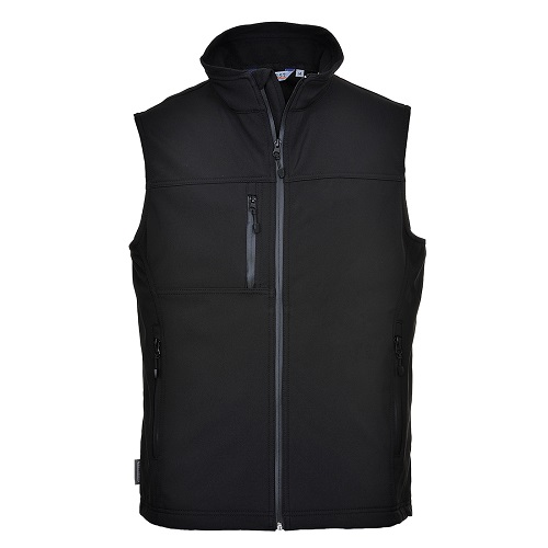 Portwest TK51  Softshell Bodywarmer Black X Small