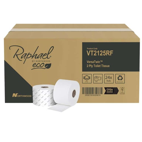 Versa Twin Eco Toilet Rolls White 2 Ply 24's