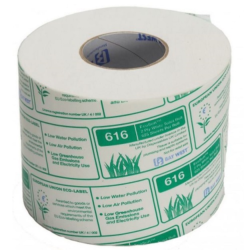 Bay West Ecosoft 125 / 126 Toilet Rolls White 2 Ply 36's