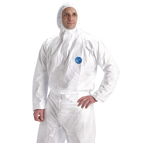 Tyvek® 400 Dual Hooded Coverall White Small