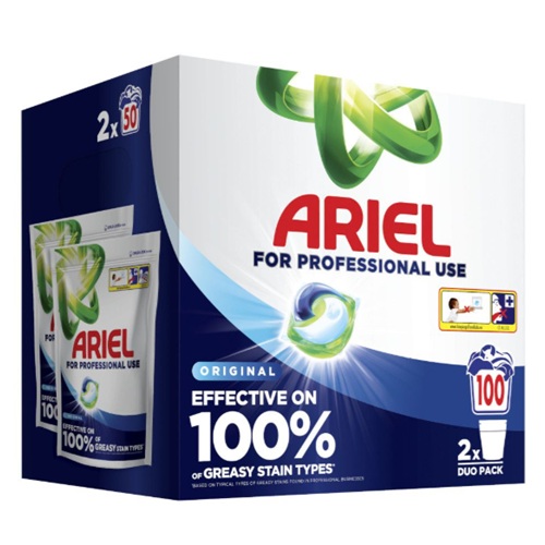 Ariel Professional Liquid Laundry 2 x 50 Pods Pack of 100's