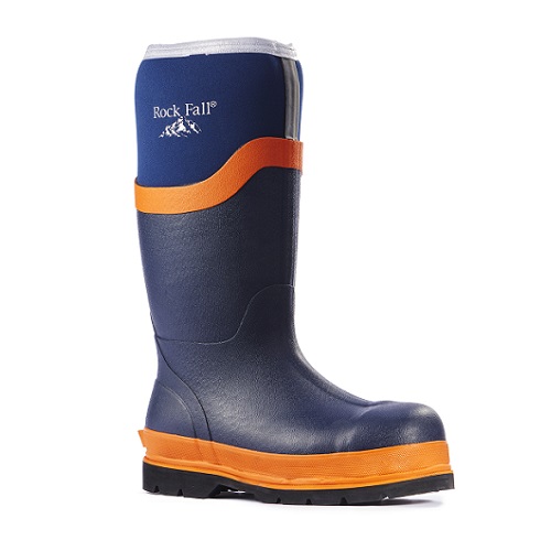 Rockfall Silt Wellington Boots Non-Metallic Blue / Orange Size 10