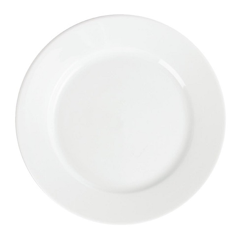Olympia Whiteware Wide Rimmed Plates 202mm 8" - Pack of 12