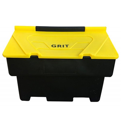 Eco-Friendly Grit Bin 200 litre Black / Yellow