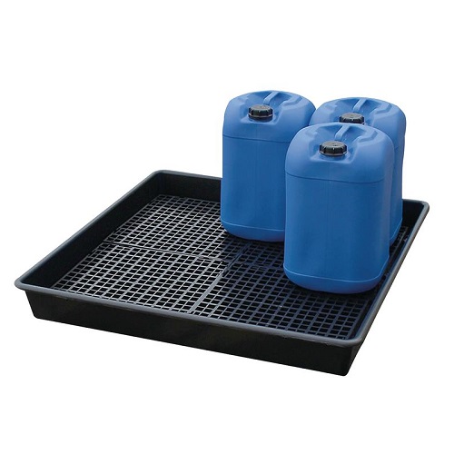 Spill Tray 100 litre Sump Capacity Black 120 x 1000 x 1000 mm