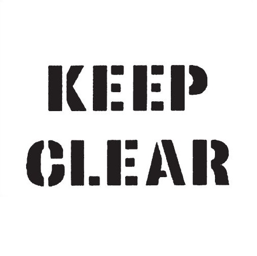 Reusable Industrial Stencils - Keep Clear