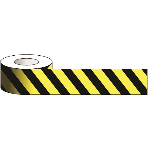 Hazard Aisle Tape Yellow / Black 100 mm x 33 m Single Roll