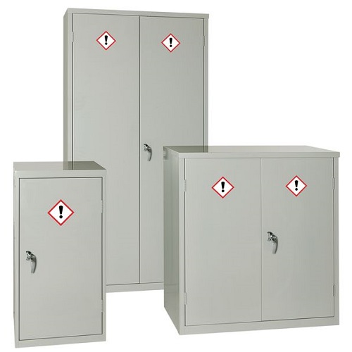 Chemical Storage Cabinet Grey - Freestanding 2 Door