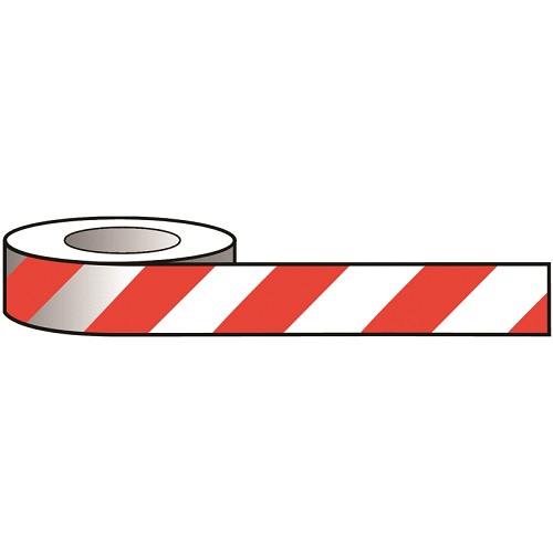 Reflective Adhesive Tape Red / White 50 mm x 25 m Single Roll