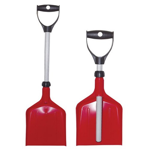 Space Saving Retractable Spade / Shovel Red