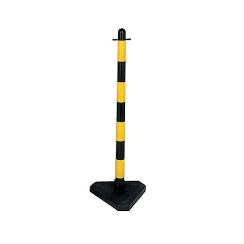 Outdoor Post with Base Black and Yellow