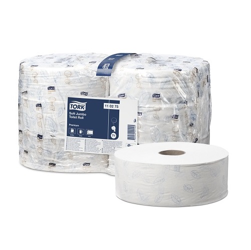 Tork Soft Jumbo Premium Toilet Tissue Rolls White 2 Ply T1 6 Rolls x 360 m