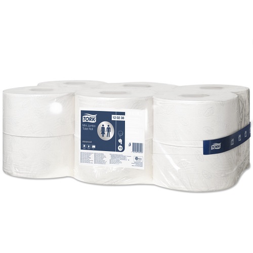 Tork Mini Jumbo T2 Toilet Roll Advanced White 12's