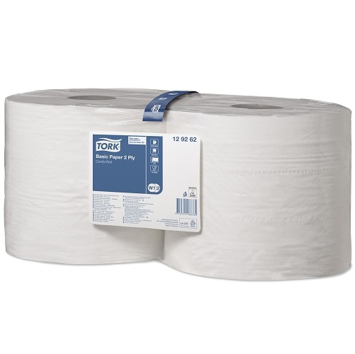 Tork Basic Combi Roll White 2 Ply 2 x 1000 Sheet Rolls W1