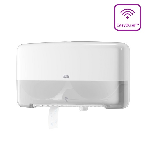 Tork Twin Mini Jumbo Toilet Roll Elevation Dispenser T2 White