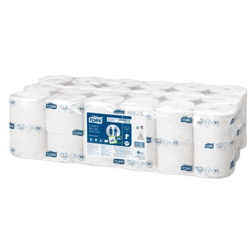 Tork NextTurn Compact Toilet Rolls White 2 Ply T7 36 Rolls x 112.5 m